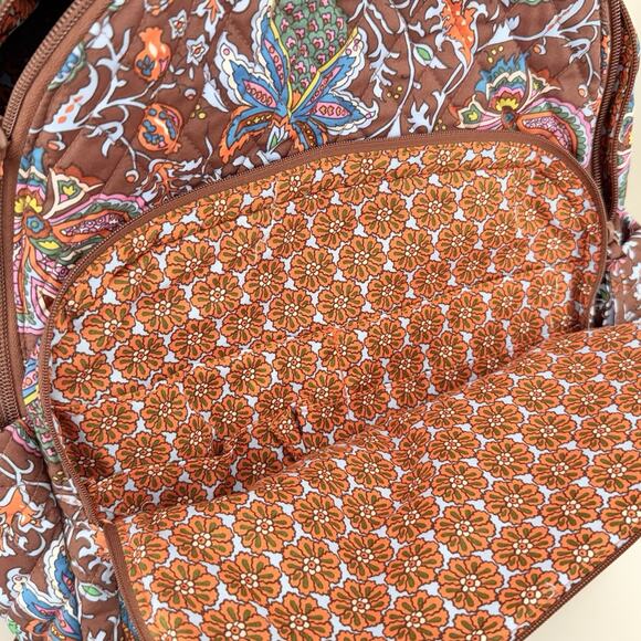 Vera Bradley Bancroft Backpack Quilted Marrakesh Cinnamon Paisley 50103 NWT